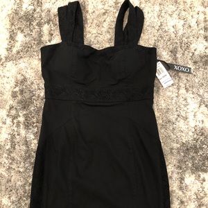 Mini Black Dress with Lace